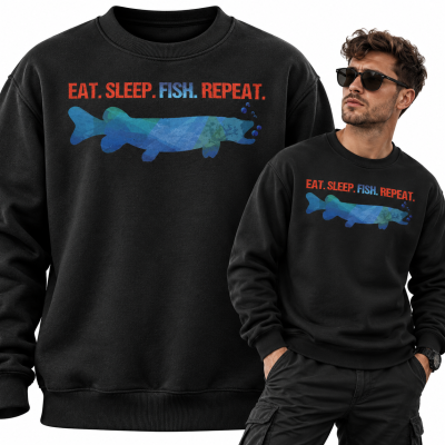 BLUZA DLA WĘDKARZA EAT SLEEP FISH